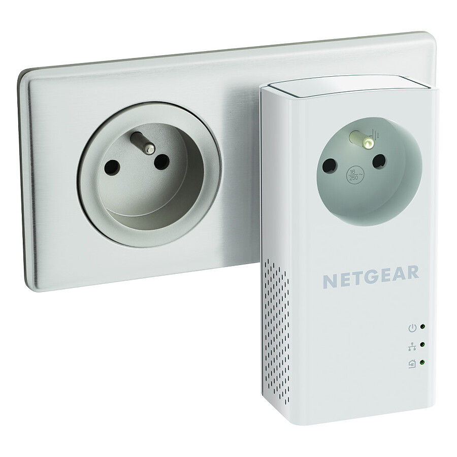 Netgear PLP1000 - Pack de 2 CPL 1000 (prise intégrée)