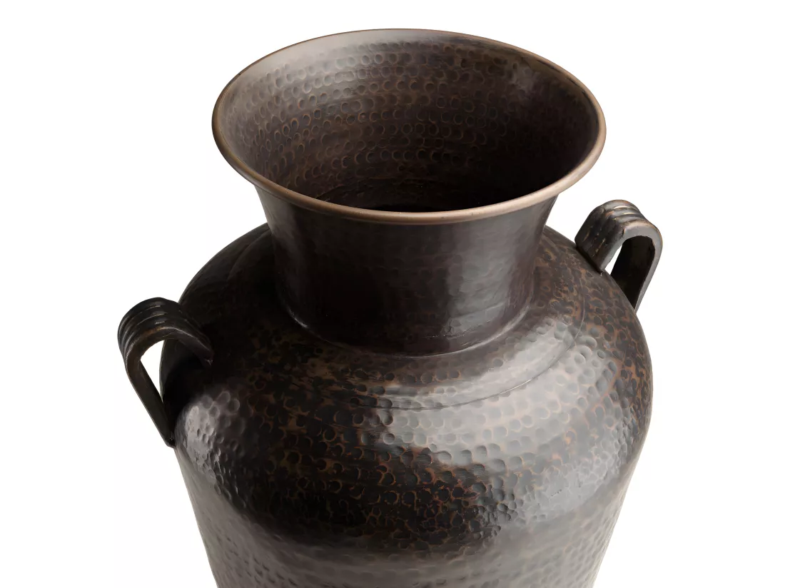 HONORE - Vase alu avec anses L45cm H1m couleur cuivre noir antique