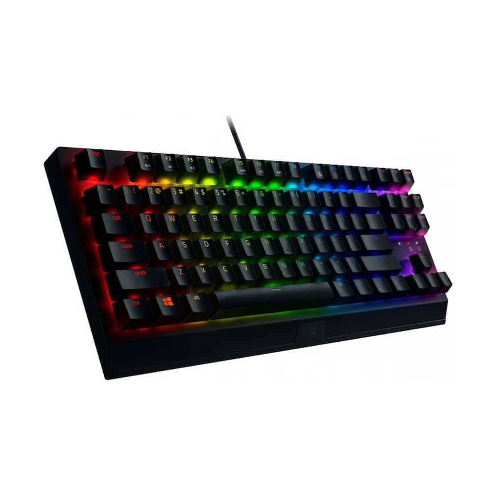 BlackWidow V3 TKL Mechanische Gaming Tastatur Keyboard US Layout mit RGB Hintergrundbeleuchtung Yellow Switches (RZ03-03491800-R3M1) - Schwarz