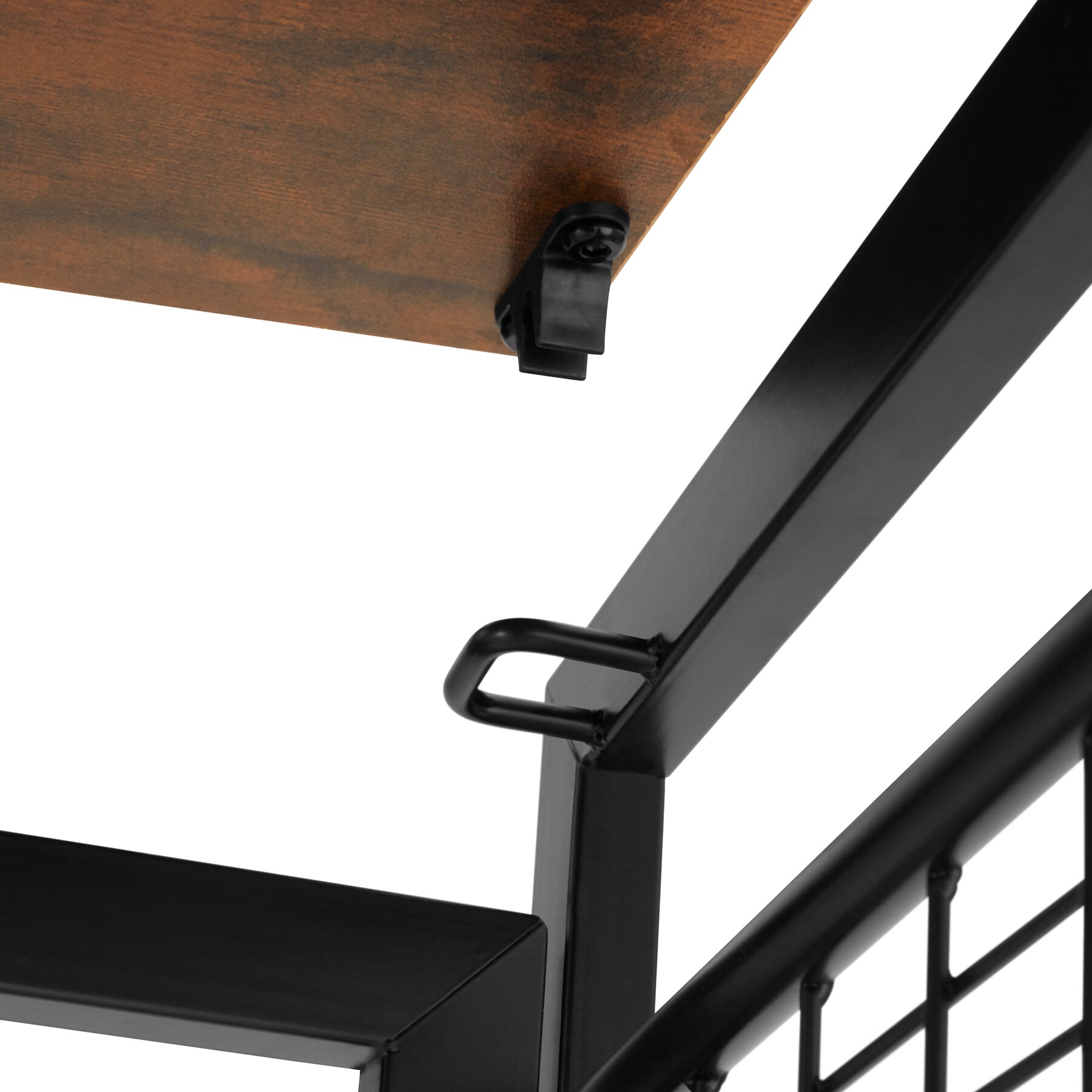 tectake® Schreibtisch, Industrial Style, klappbar, mit seitlichen Gitterflächen und 8 Haken, 102 x 51 x 77 cm