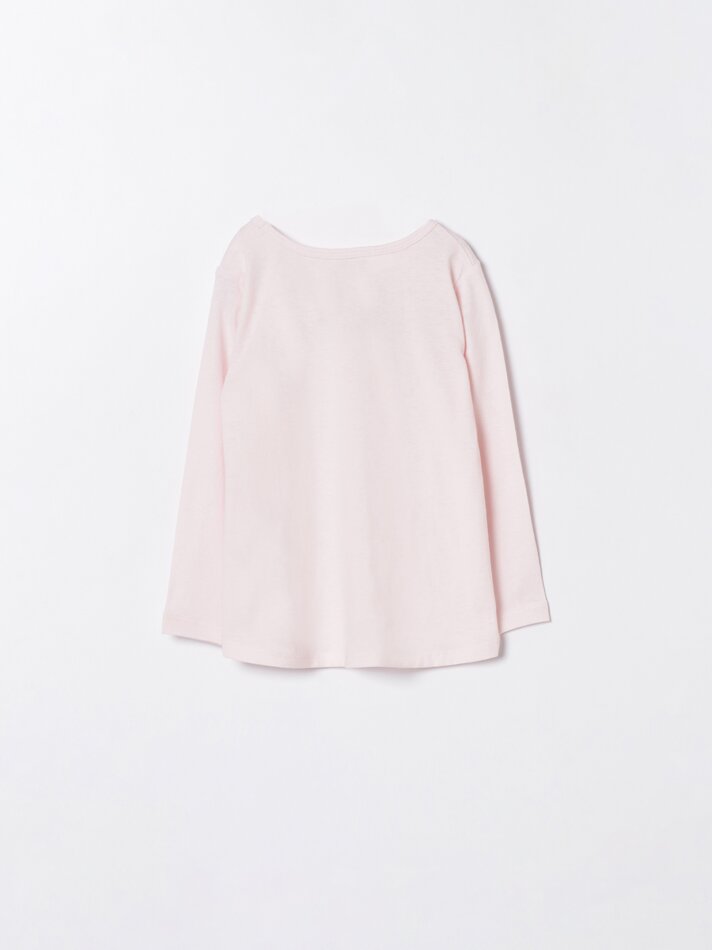 Conjunto com 2 camisetas combinando - Rosa Fluorescente