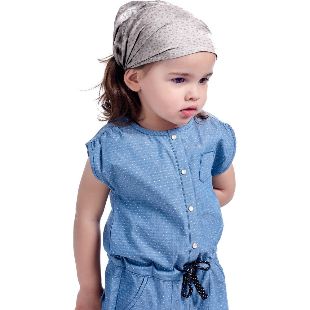 Bandeau Fichu Bébé Triangle Cuivré Gris