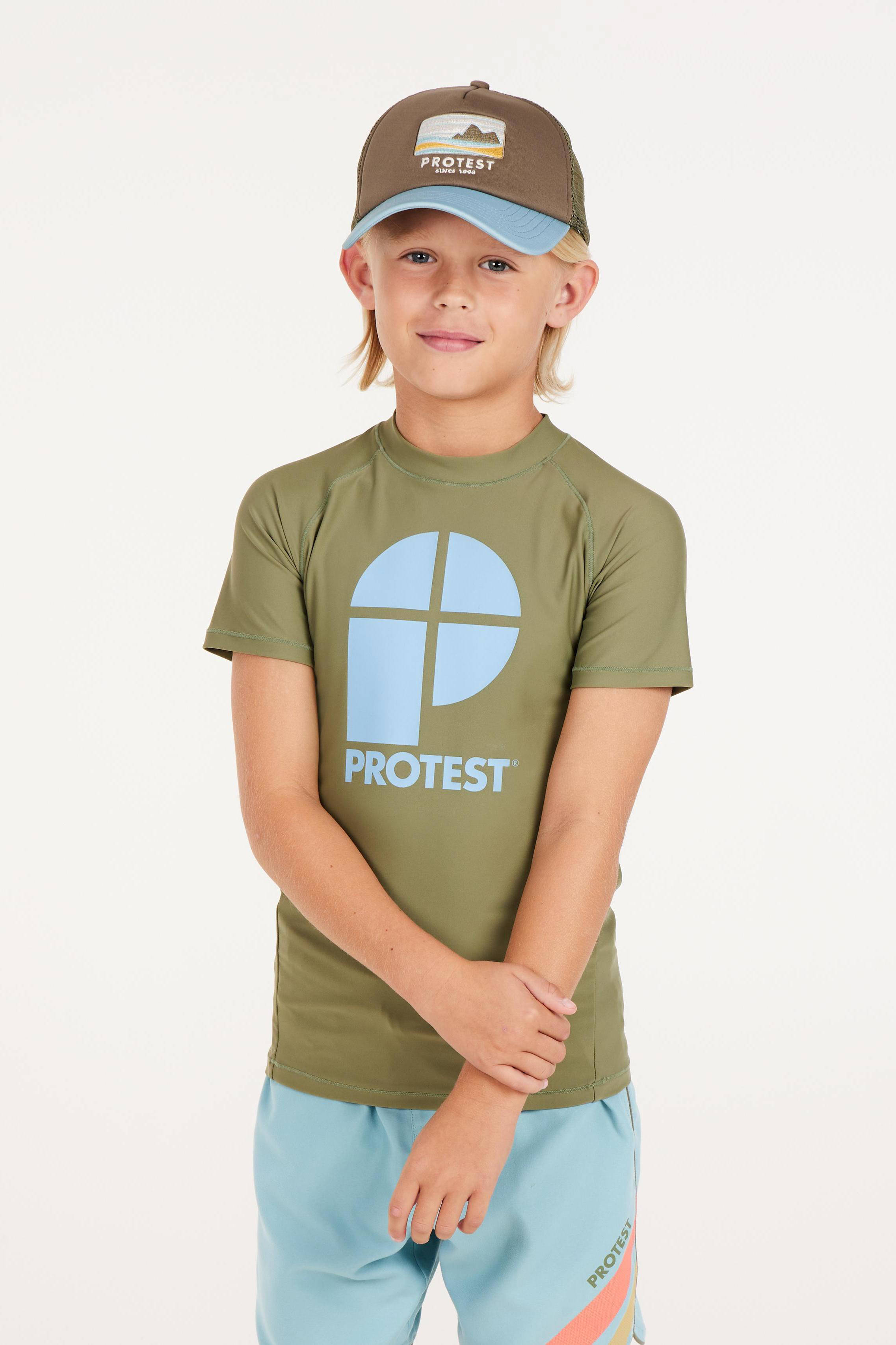 Protest UV T-shirt PRTBERENT JR olijfgroen