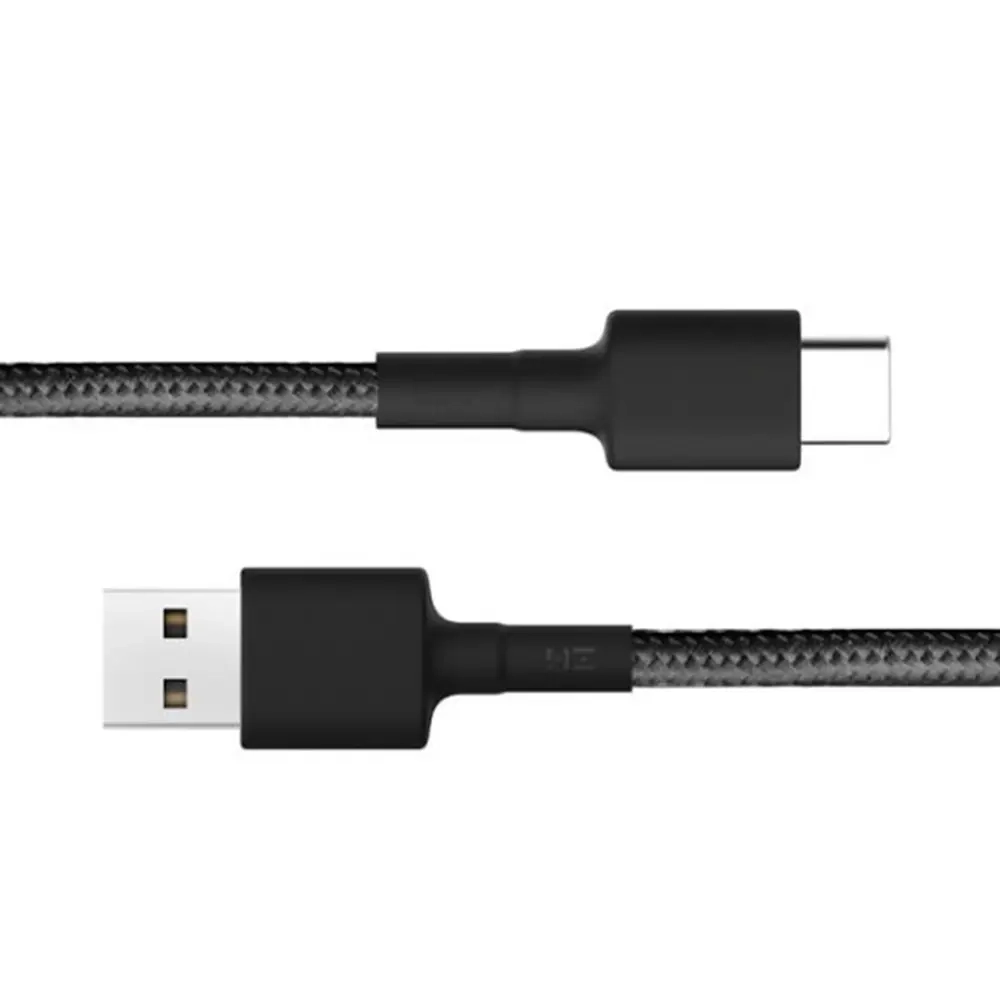 (1m) USB A auf USB C Ladekabel Nylon Datenkabel (SJV4109GL) - Schwarz