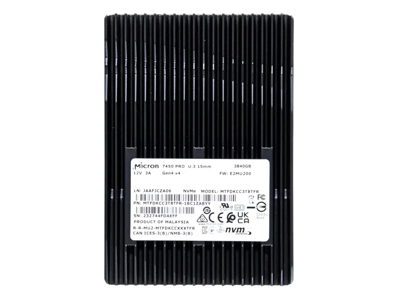 Micron 7450 PRO - SSD - 3.84 TB - intern - 2.5