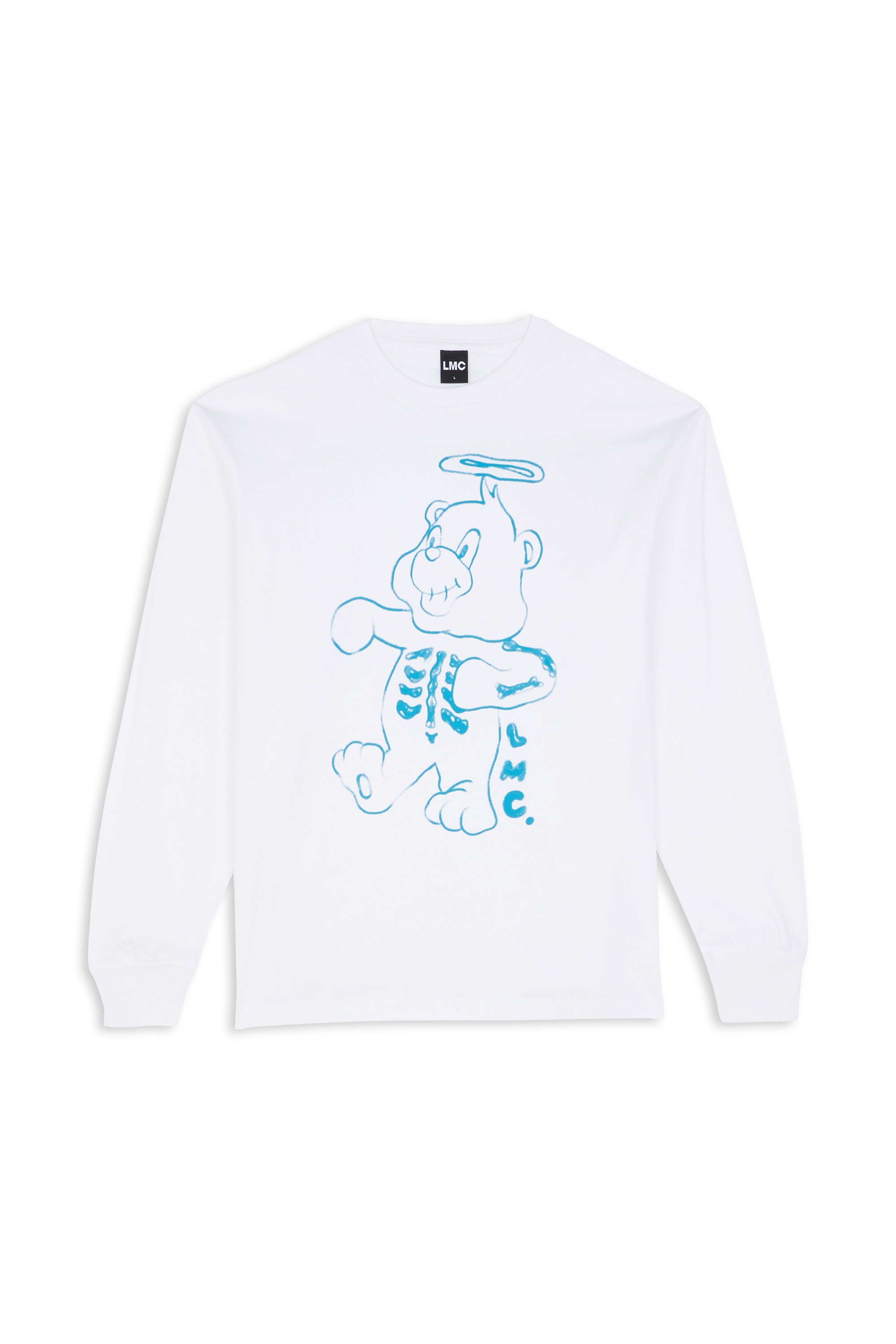 LOST MANAGEMENT CITIES T-shirt SCARY BEAR KIBG Blanc