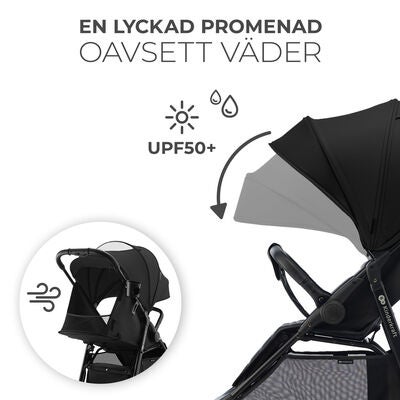 Kinderkraft RINE Sportsvogn, Classic Black
