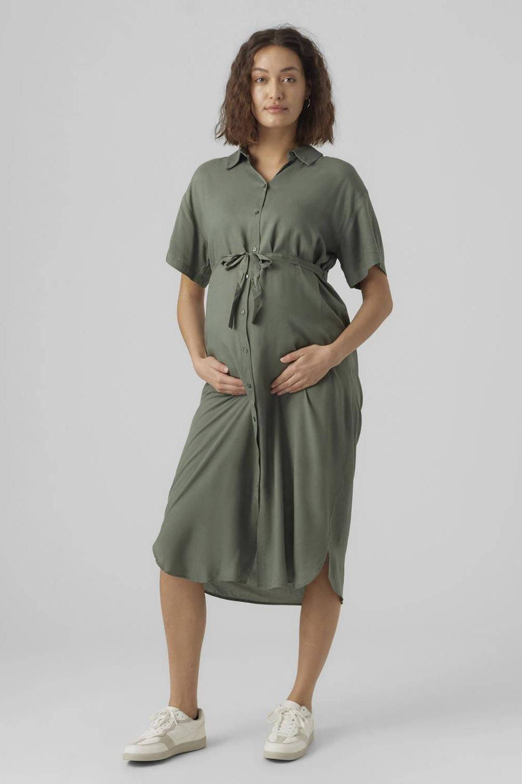 VERO MODA MATERNITY zwangerschapsjurk VMMBUMPY groen