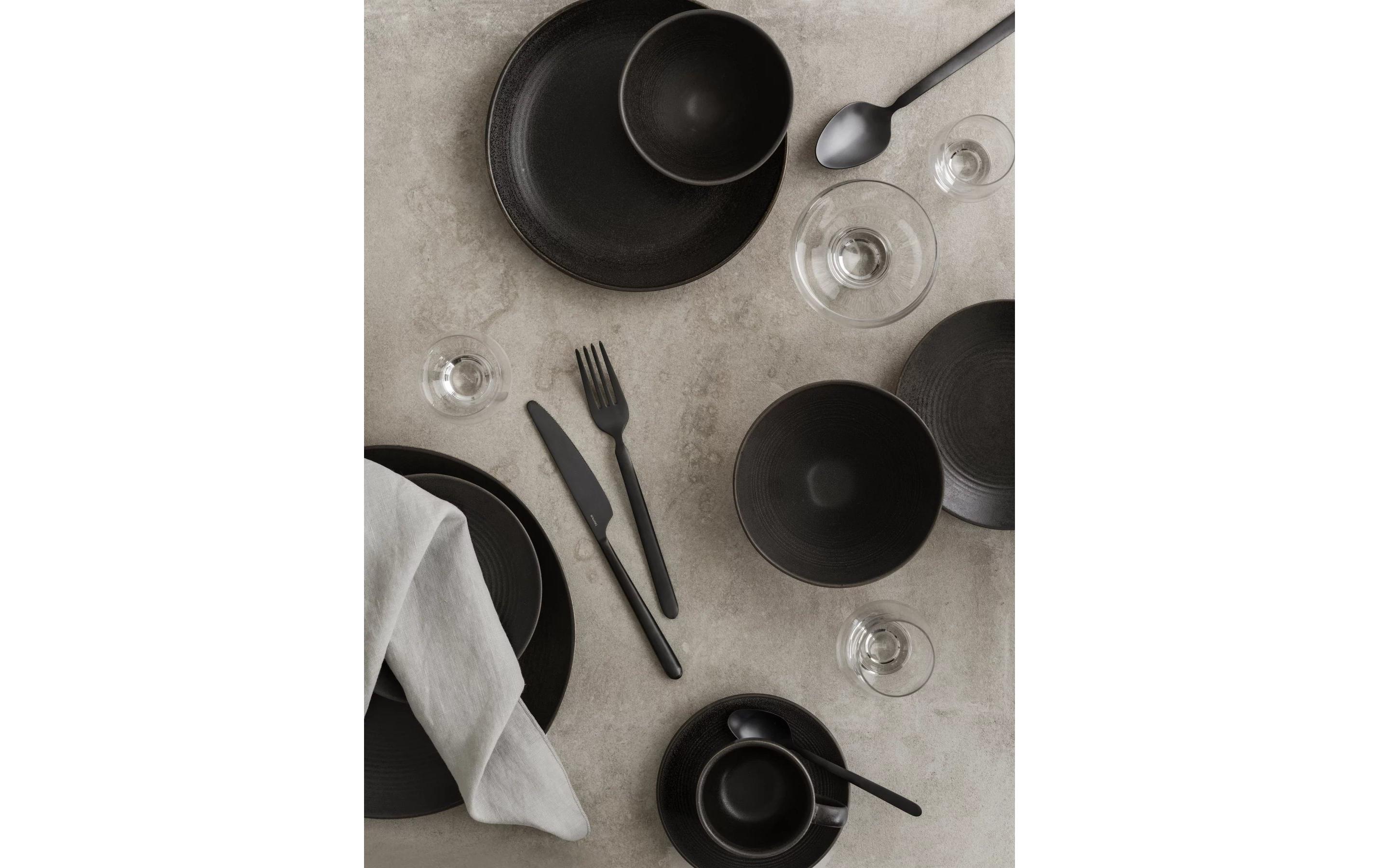 Besteck-Set Stella 16 Stück, Schwarz<br>16-teiliges Besteck-Set