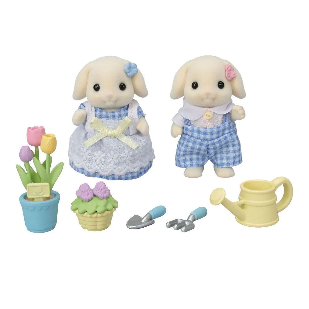 Sylvanian Families 5736 Tuinierenset- Bloemen Hangoorkonijn Broer en Zus