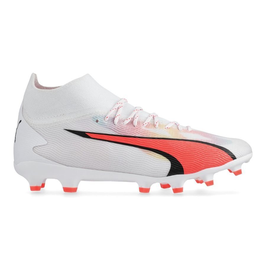 PUMA Ultra Pro FG/AG Breakthrough - Blanc/Noir/Fire Orchid Enfant