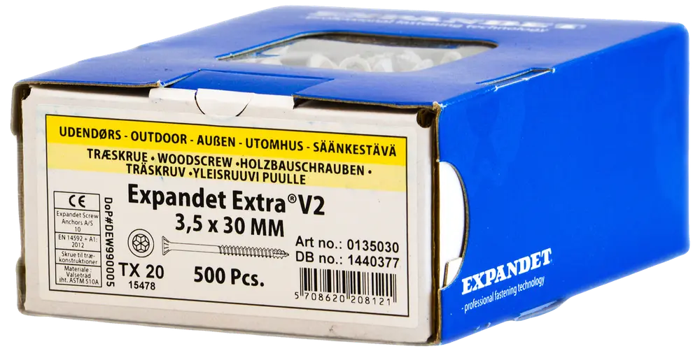 EXPANDET Spånskrue 3.5 x 30 mm TX20 500 stk.