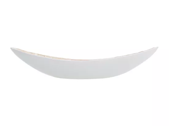 Centre de table en nacre blanche et bois 48x22x10h cm