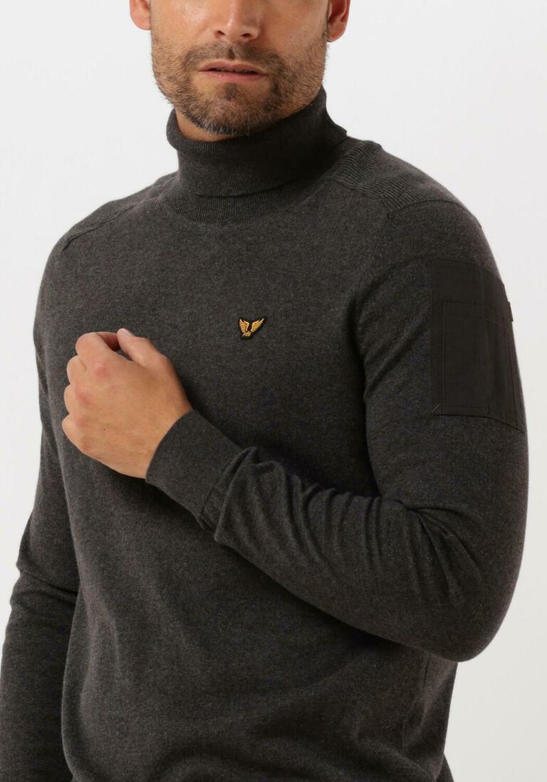 PME LEGEND grijze pme legend coltrui turtleneck cotton elite knit