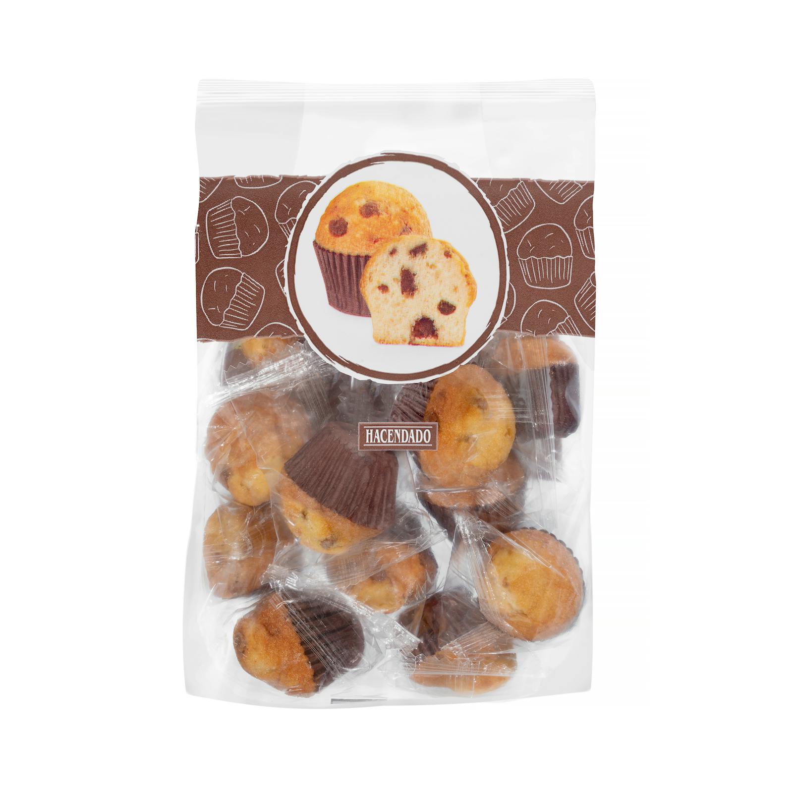 Mini muffins aux pépites de chocolat au lait Hacendado