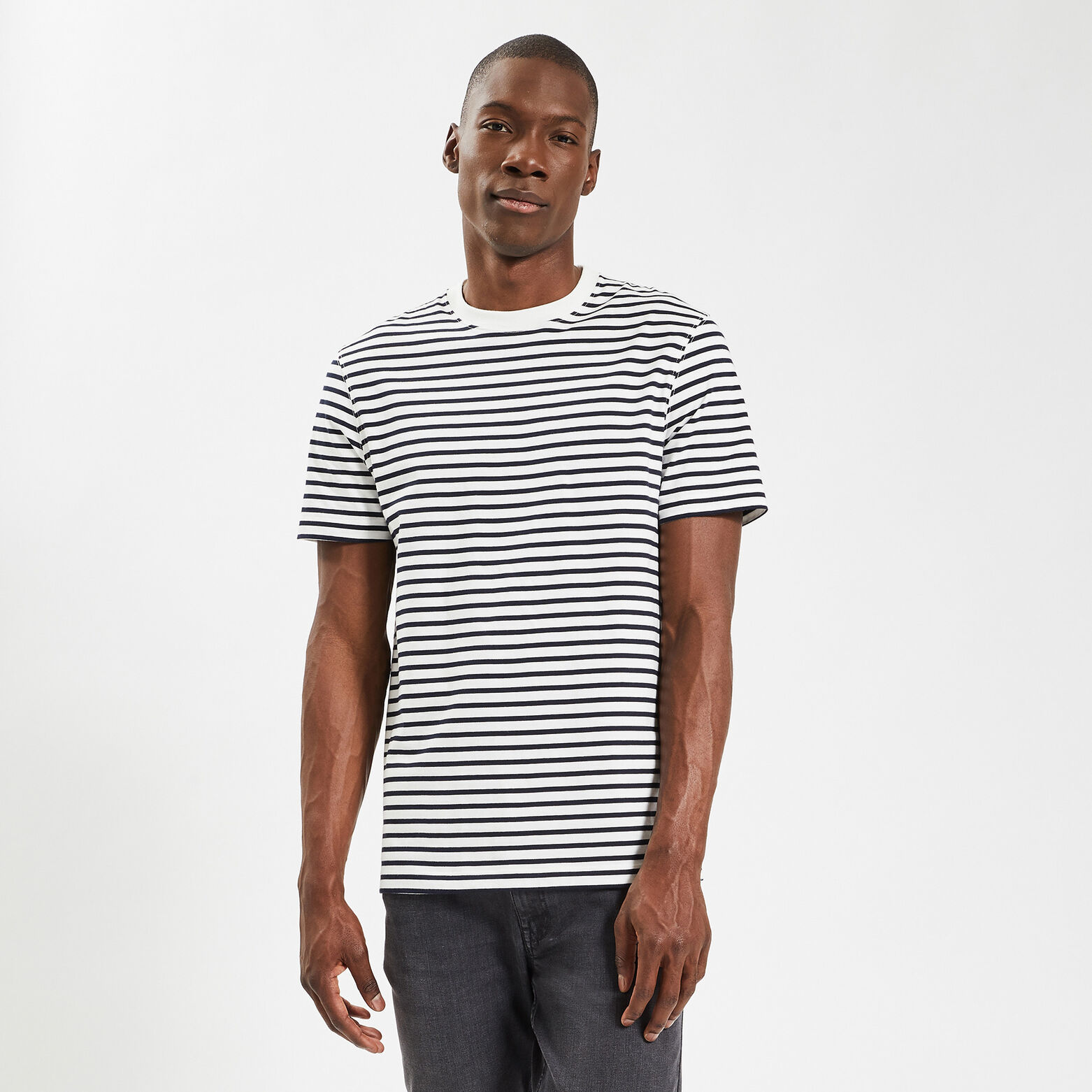 Tee shirt marinière 'le parfait by JULES' Blanc