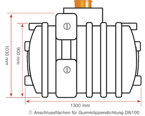 Afvalwatertank 700 liter GAW0.7