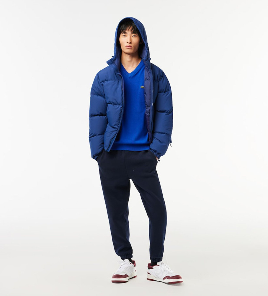 Suéter Lacoste com decote em V azul