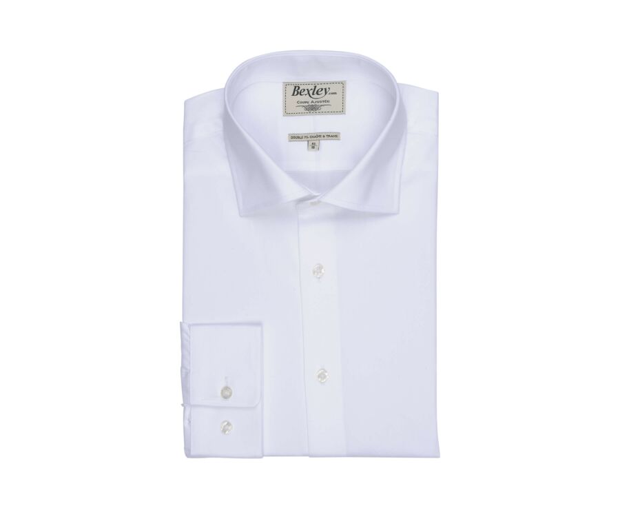 Chemise blanche coton twill double fil - GIORGIO