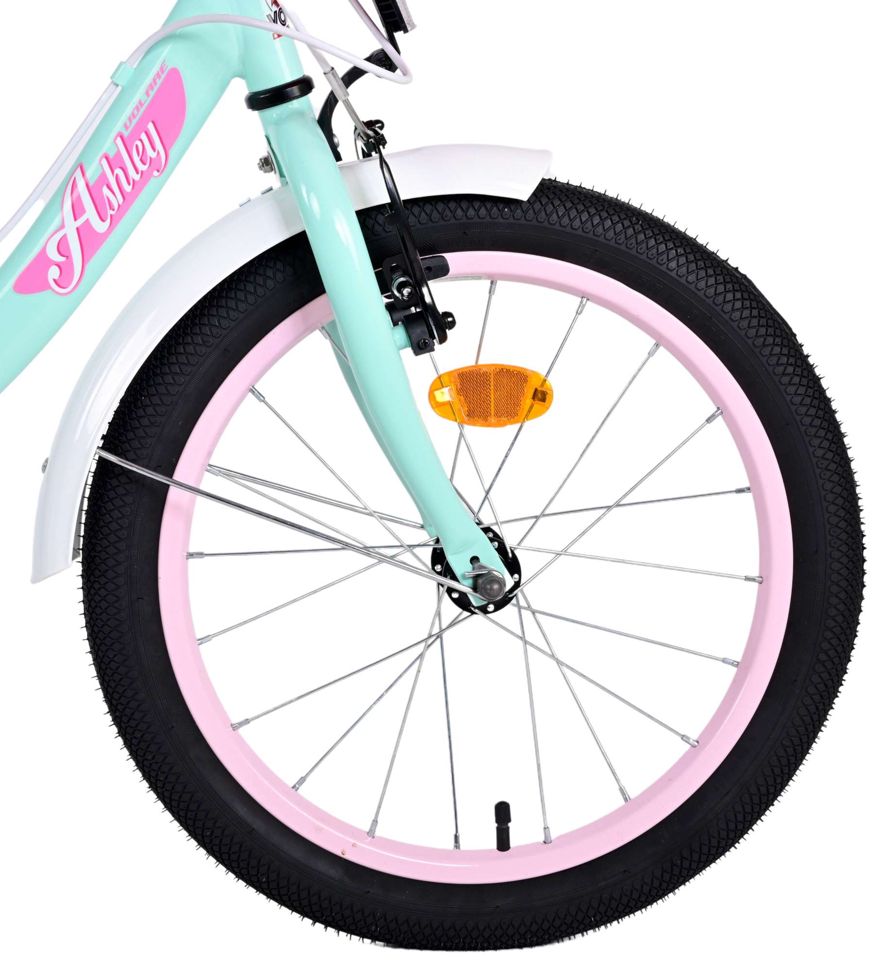 TPFSports Ashley Kinderfahrrad - Mädchen - 18 Zoll - Rücktritt + Handbremse - Rosa/Rot