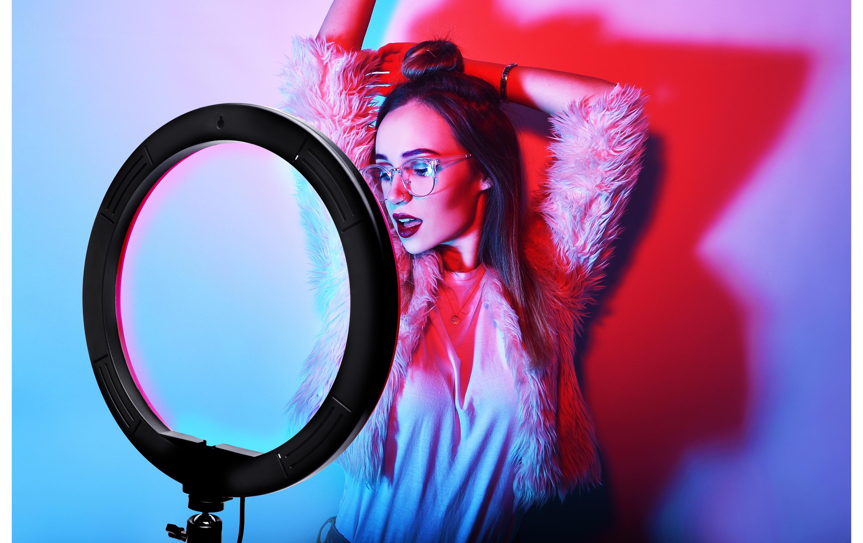 Studio Rgb Ring Light RL12 SchwarzLED-Ringlicht für Make-up, Vlogging oder Fotografie