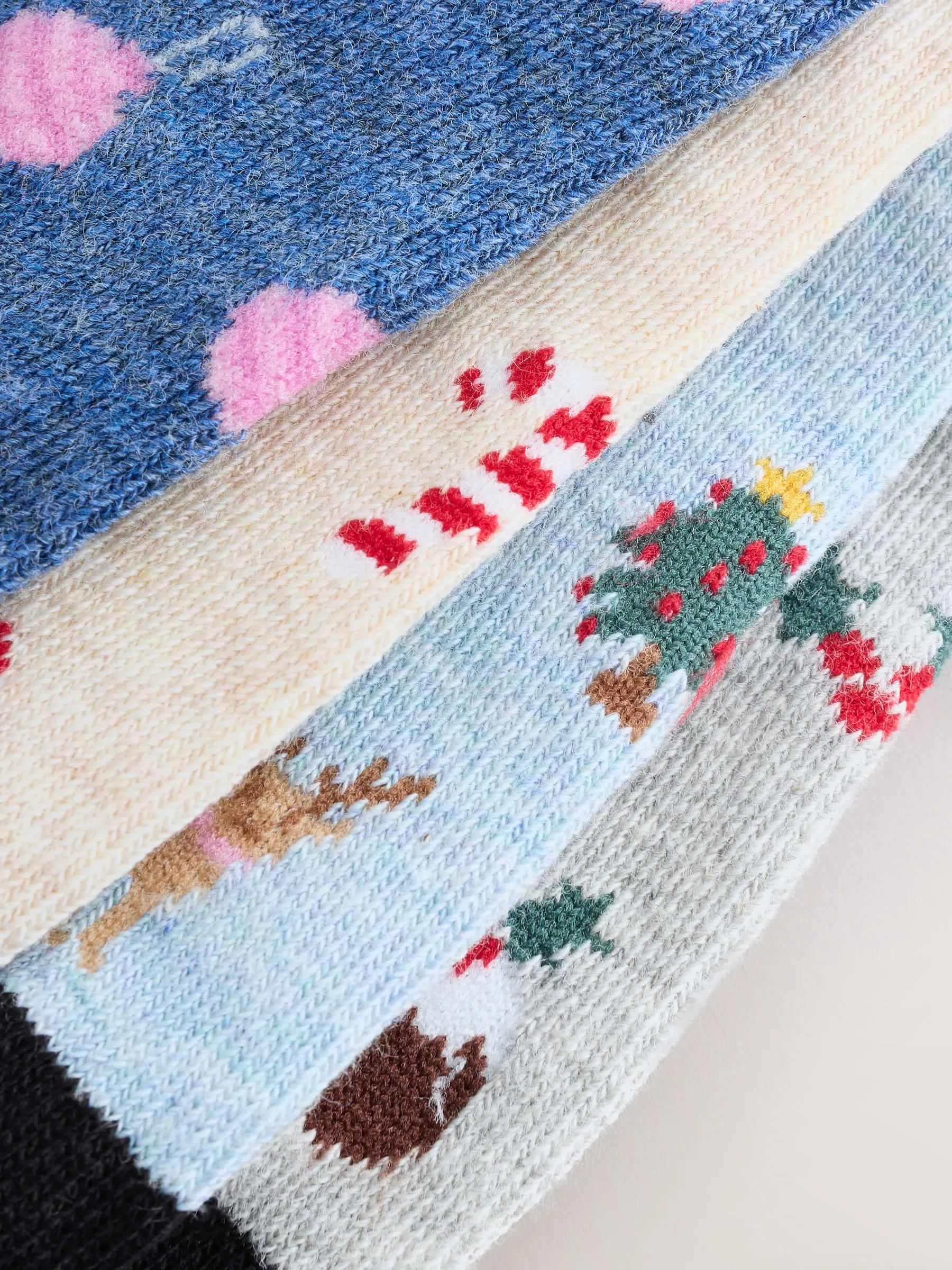 Kerstmis all-over print personage - Set van 4 paar enkelsokken