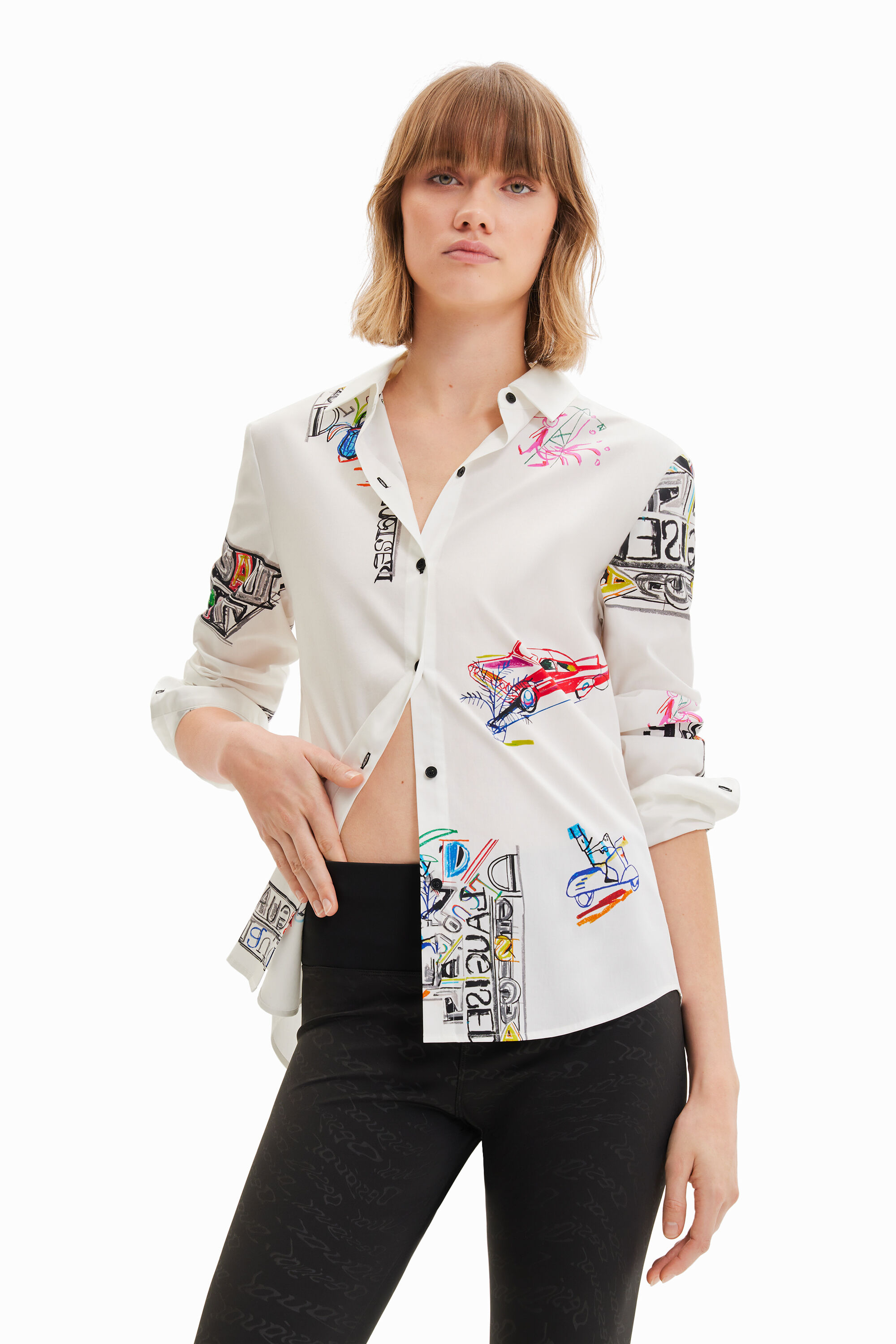Chemise manches longues illustrations
