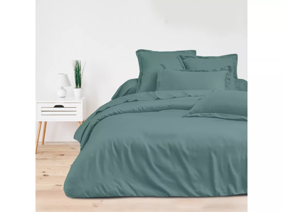 Housse de couette 260x240 cm 2 personnes satin de coton