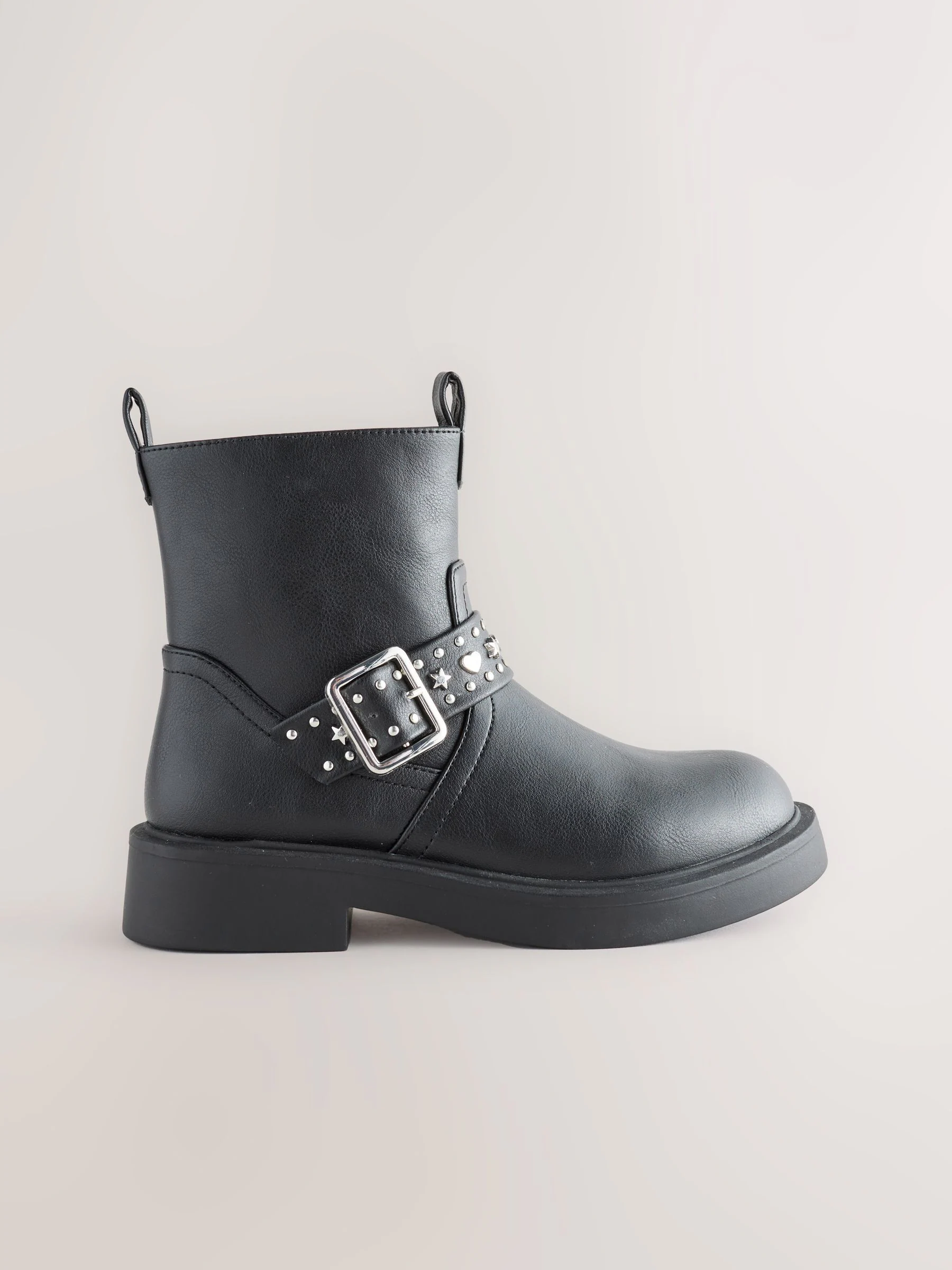Zwart - Studded Biker Boots