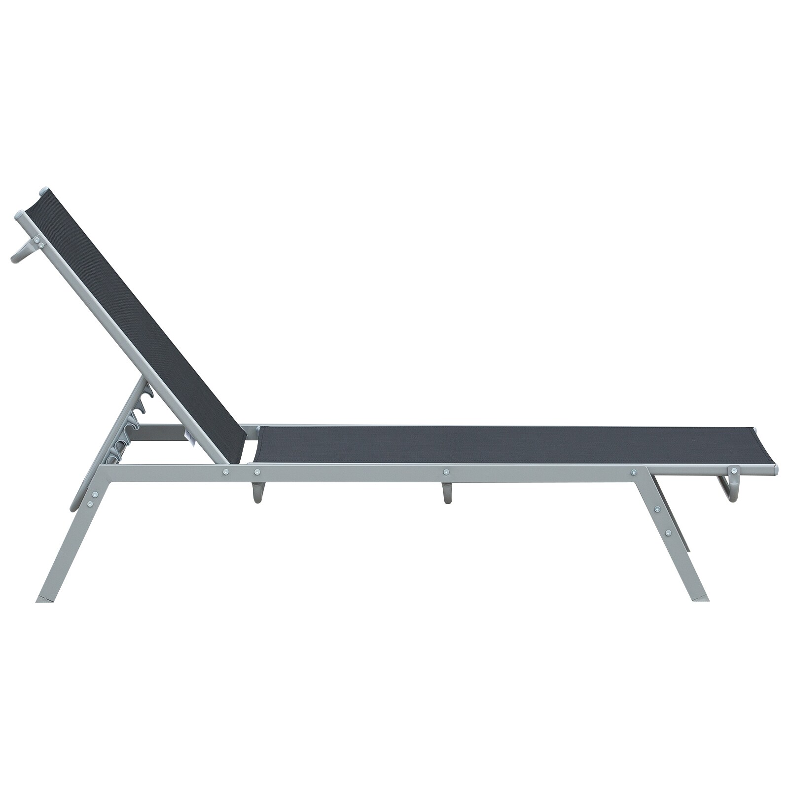 Outsunny Gartenliege mit verstellbarer Rückenlehne 170 x 58 x 97 cm (LxBxH)
