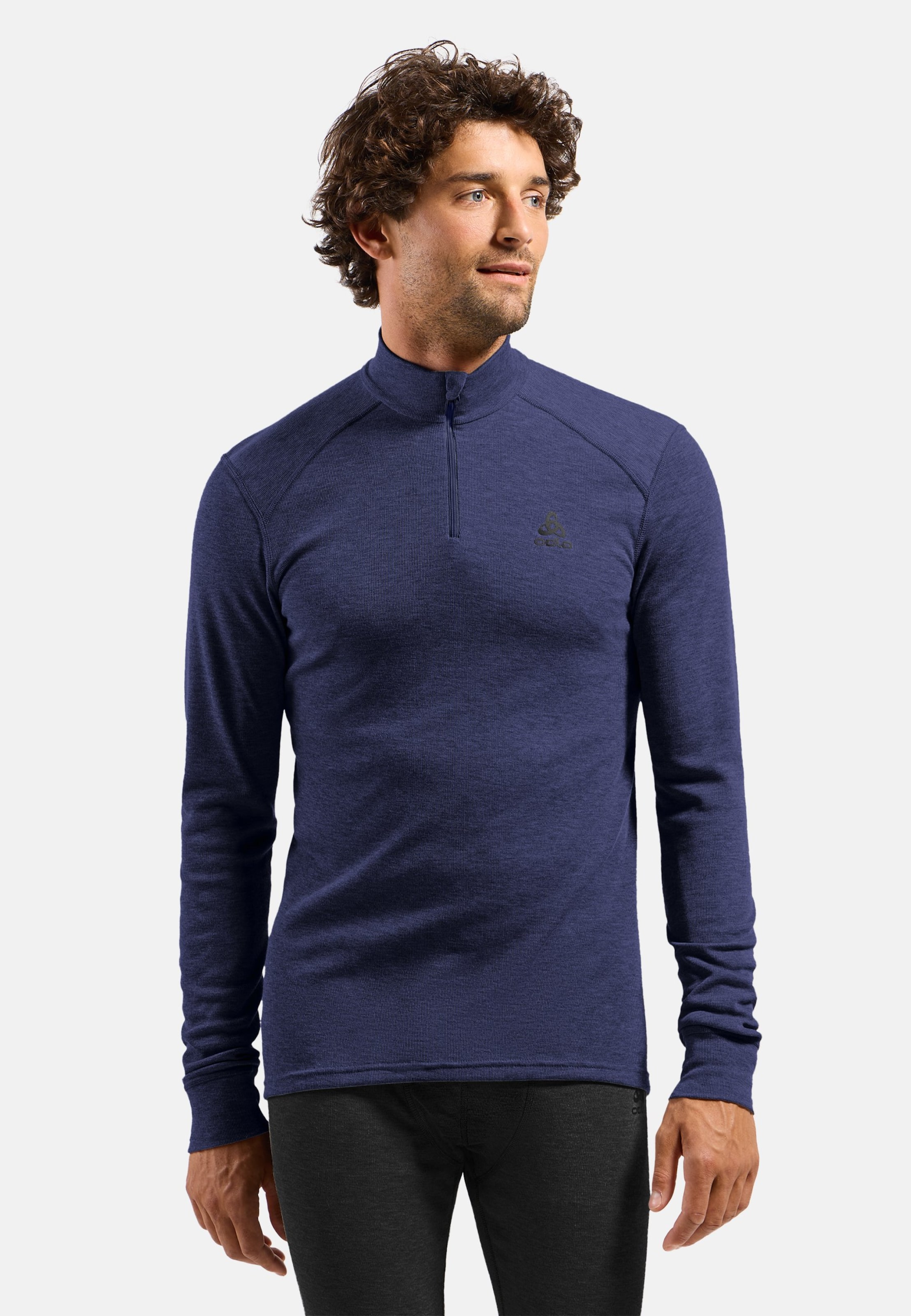 Active Warm Base Layer Half Zip in Skipper Blue