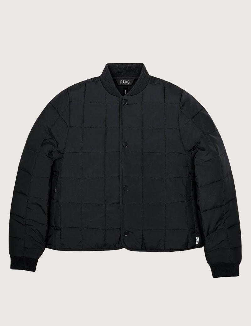 RAINS BOMBERS FEMME LINER JACKET W1T1 NOIR
