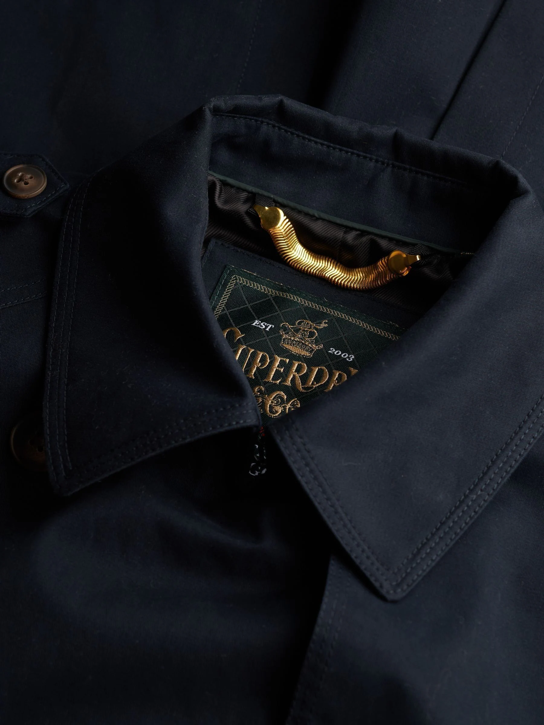 Blauw - Superdry Classic Trench Coat