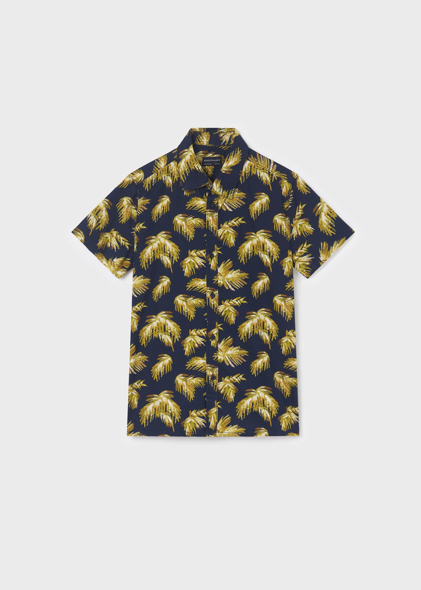 Camisa de algodão estampada de manga curta para meninos