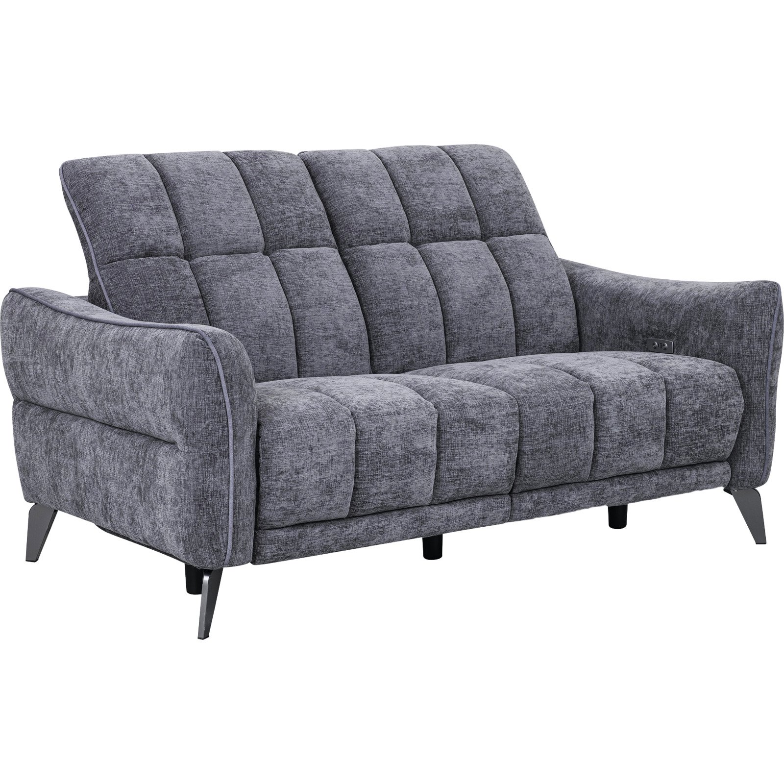 2er-Sofa Cosmo Stoff dunkelgrau, Relaxfunktion