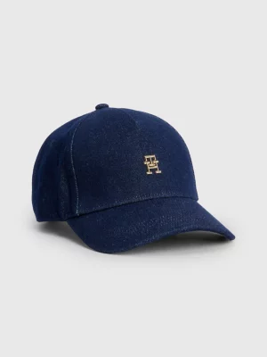 Boné de beisebol com monograma em jeans