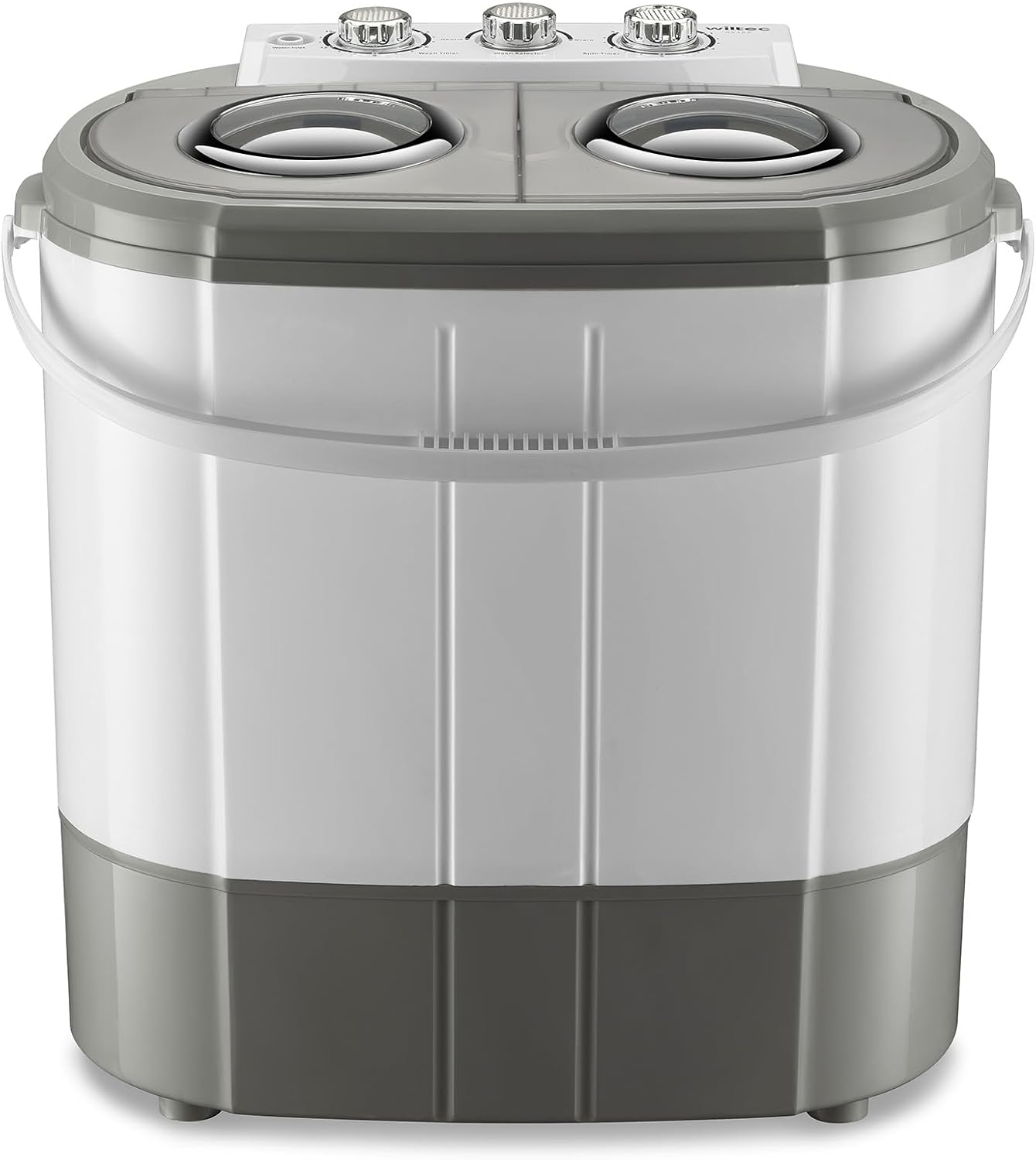 Wiltec Camping Waschmaschine 230 W 60 x 36 x 60 cm, Mini Waschmaschine für bis zu 3,0 kg Wäsche, Reisewaschmaschine mit 2,0 kg Schleuderkapazität