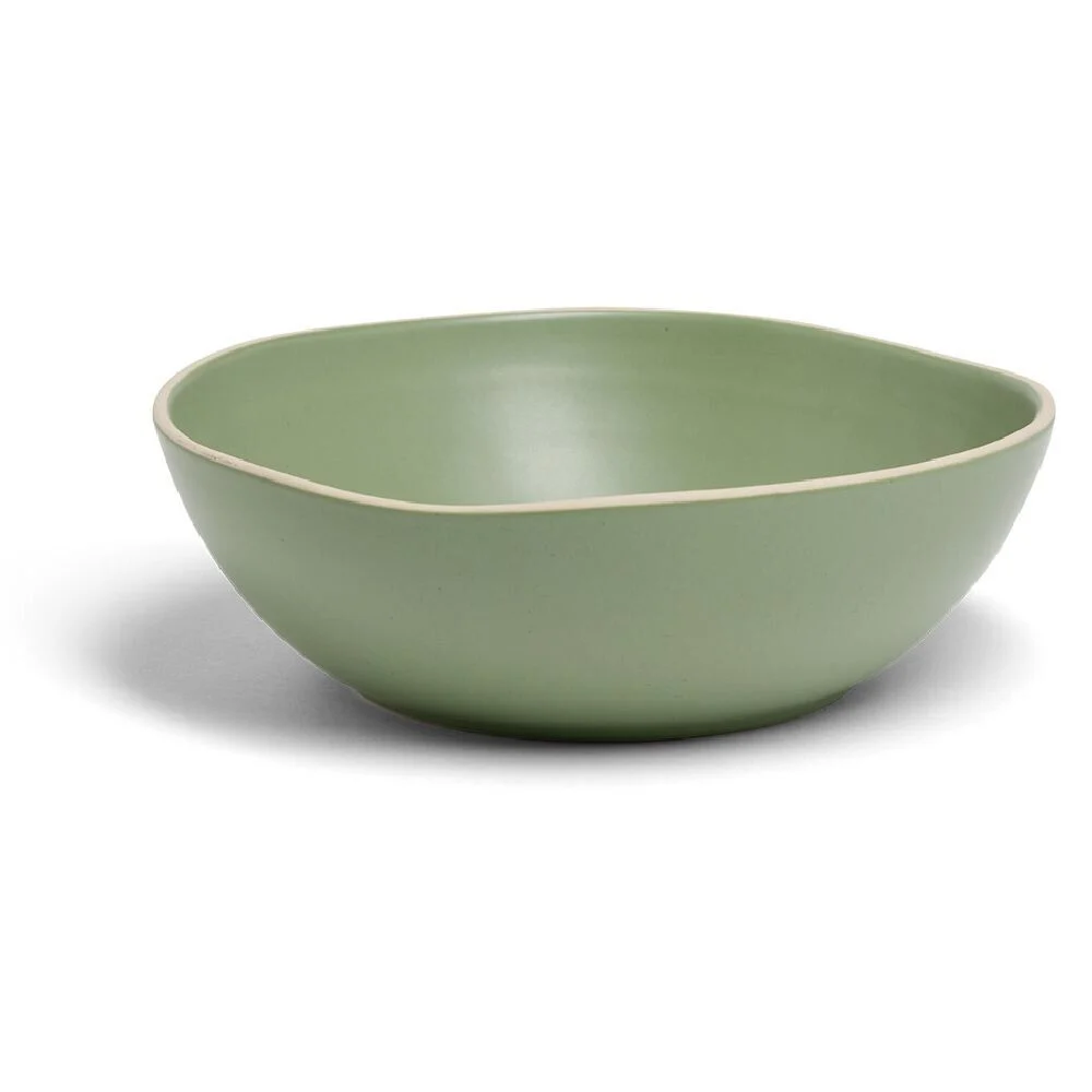 Saladier en faïence vert Ø25xH8cm