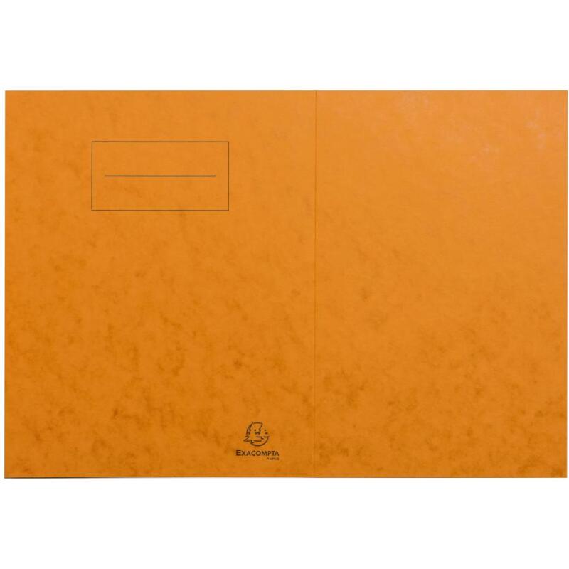 Protège cahier carte lustrée 225g - 17x22 cm - Orange