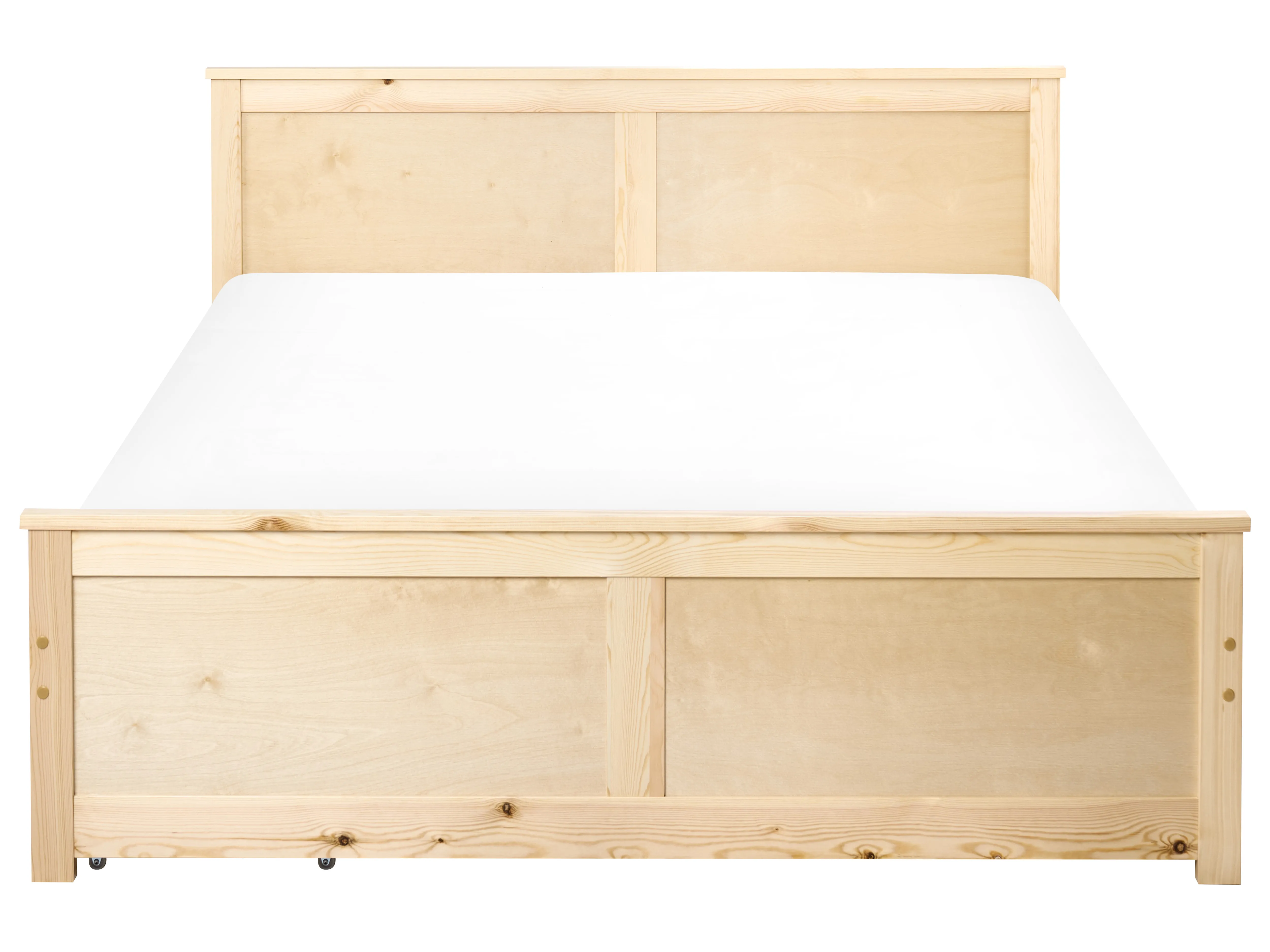 Bed met 2 lades Dennenhout DAUPHIN 180 x 200 cm Lichtbruin