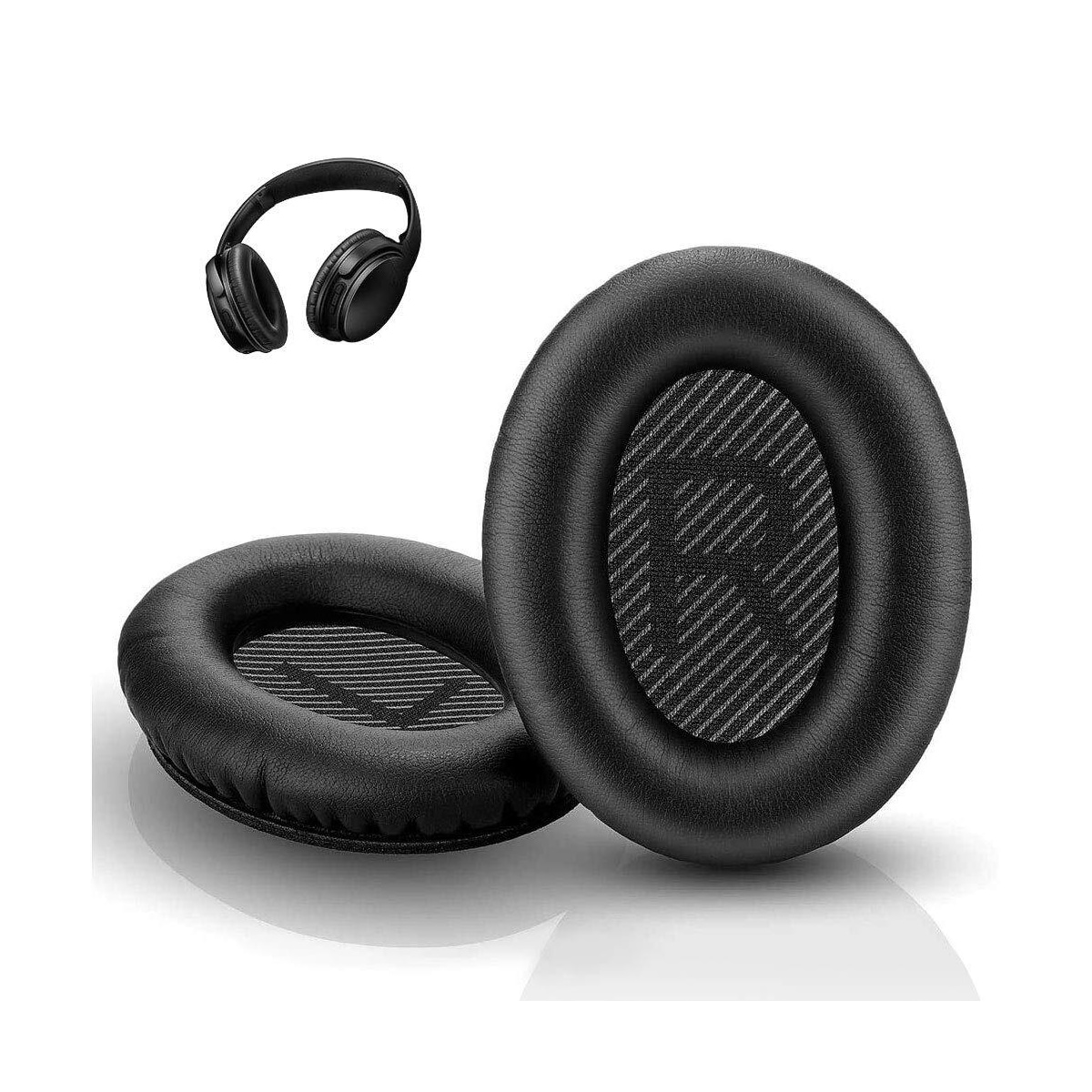 Øreputer for Bose QC35/SoundTrue-hodetelefoner, 1 par Sort