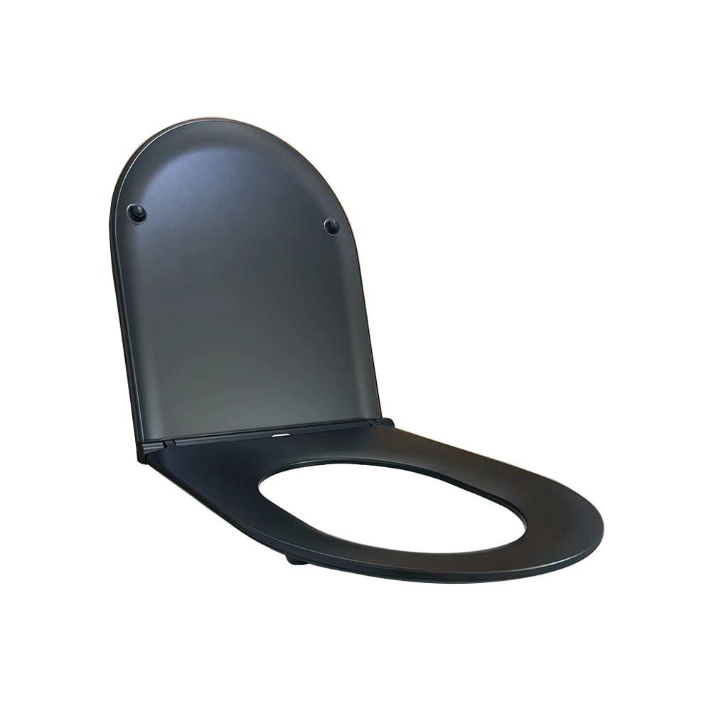 Mueller Flatline softclose toiletzitting met quick release mat zwart