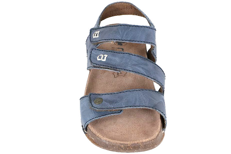 RIEKER SANDAL I BLÅ GLAT SKIND