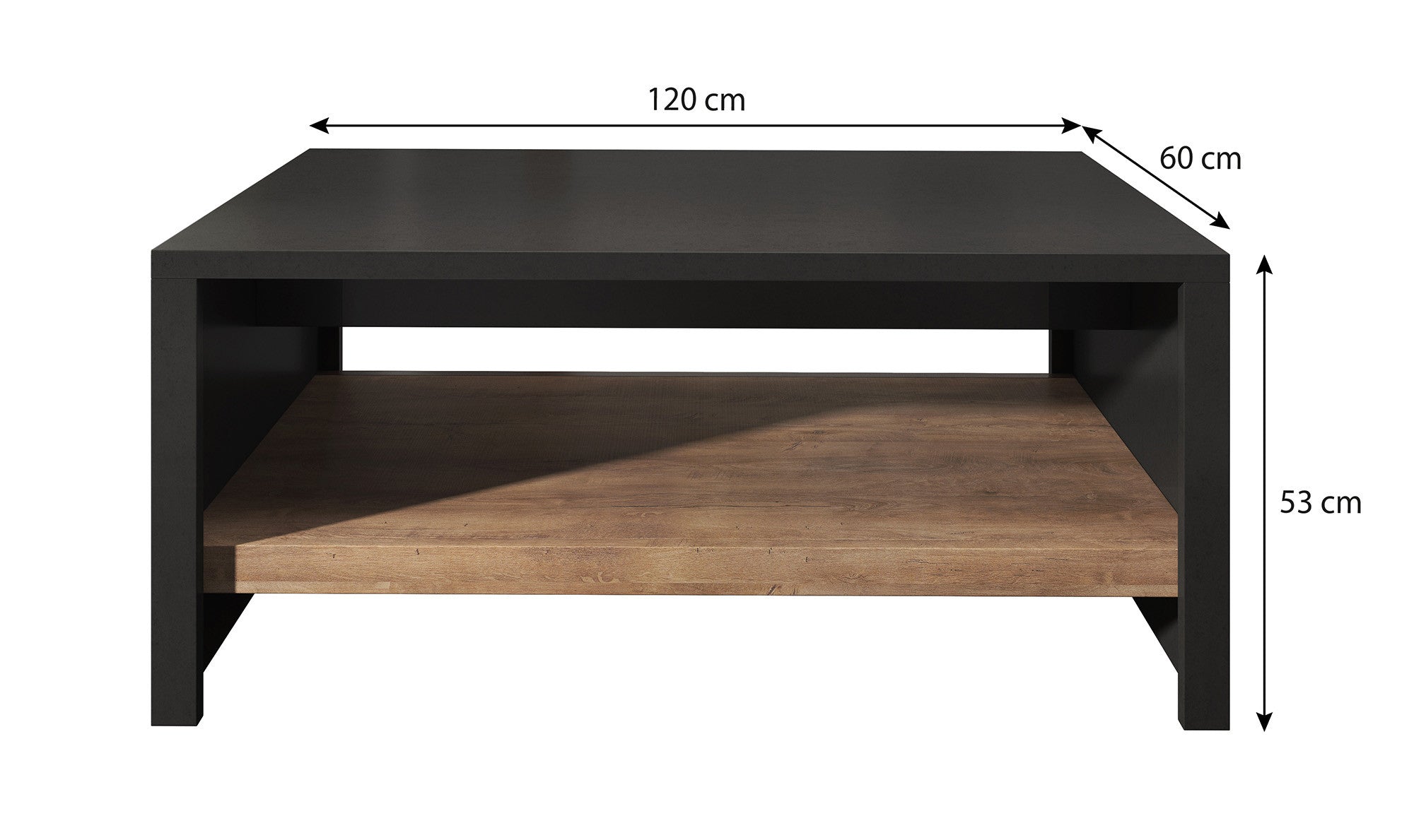 Meubella - Salontafel Monaco - Eiken - 120 cm