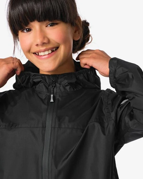 veste de pluie pour enfant léger imperméable noir