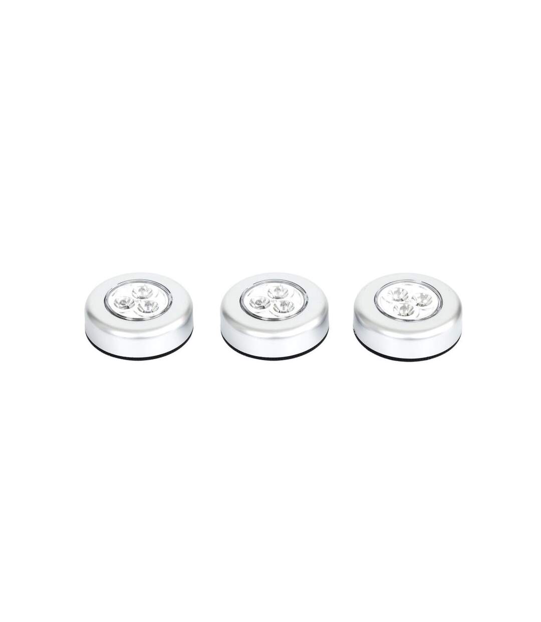 Paris Prix - Lot De 3 Lampes à Led push 7cm Blanc