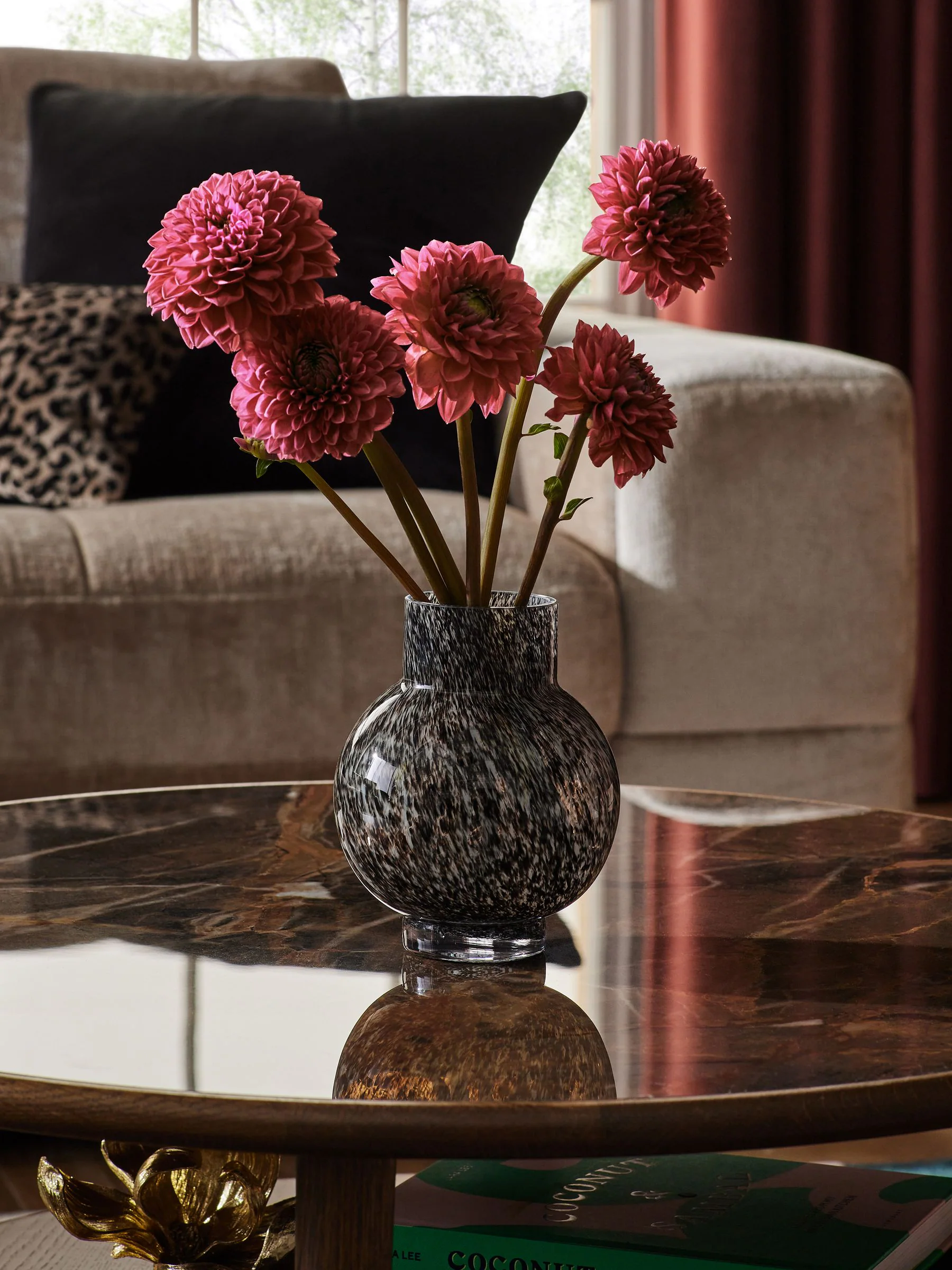 Mottled Glass Vase