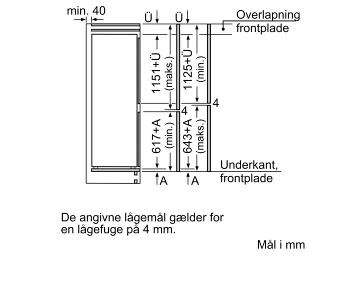 Bosch Serie | 6 KIS87AFE0 - Køleskab/fryser - bund-fryser - til indbygning - niche - bredde: 56 cm - dybde: 55 cm - højde: 177.5 cm - 272 liter - Klasse E - Fladhængsel