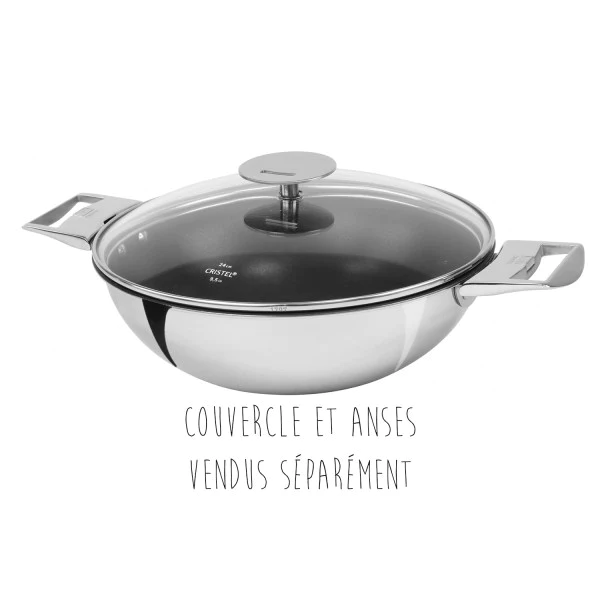 Wok inox revêtu Casteline 28 cm Cristel