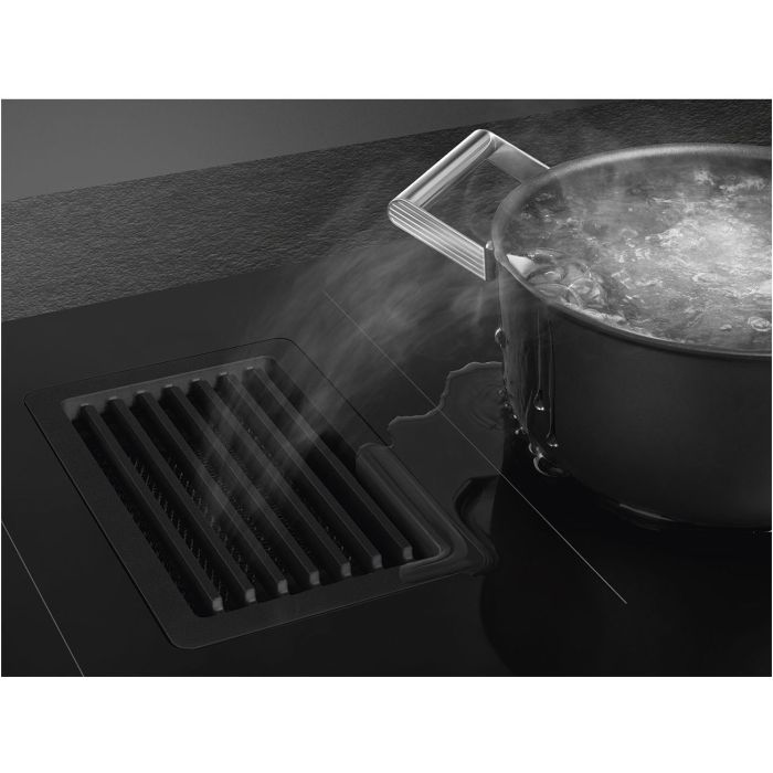 SMEG Induktions-Kochfeld + Muldenlüfter HOBD482D Schwarz